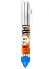 SOLDA TUBO 25G C/4 MTS ESTANHO LIGA 63/37 P/ELETRONICOS