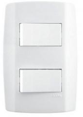 INT 2 TECLAS 4X2 SLIM BRANCA SIMPLES REF 8018