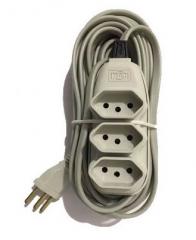 EXTENSAO  5 MTS TRIPLA 2P+T CABO PP 17100 SM
