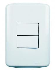 INT 2 TECLAS 4X2 AROS BRANCA SIMPLES REF 7382 SM