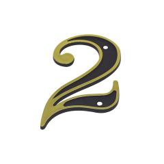 NUMERO P/RESIDENCIA 2 DOURADO CARTELA