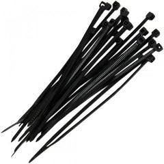 ABRACADEIRA NYLON PRETA 4.8MMX300MM PT/100 REF 8871