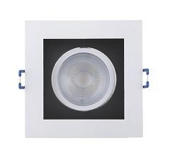 SPOT EMBUTIR LED  5W QUADRADO RECUADO FRAME BR+PR MR16 6500K LUZ FRIA