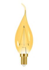 LAMPADA LED FILAMENTO VINTAGE 3W VELA B35 127V LUZ AMBAR