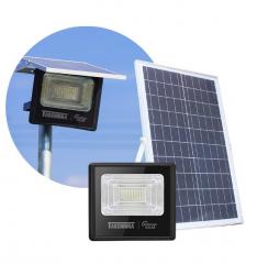 REFLETOR LED  40W + PAINEL SOLAR PRETO 6500K LUZ FRIA