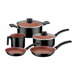 JOGO PANELAS ALUM C/ 05PC TURIM PRETO REF27899294
