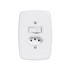 INT 1 TECLA + TOM 2P+T 4X2 20A IDEALE BRANCA REF 3216