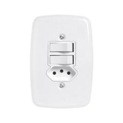 INT 2 TECLAS + TOM 2P+T 4X2 20A IDEALE BRANCO REF 3220
