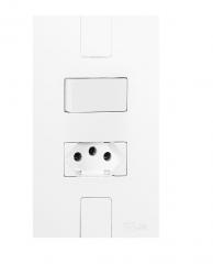 INT 1 TECLA + TOM 2P+T 4X2 20A CAPRICE BRANCA REF 5216