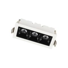 SPOT EMBUTIR LUZ PONTUAL ARCH  6W 3X2W BR/PR 2700K