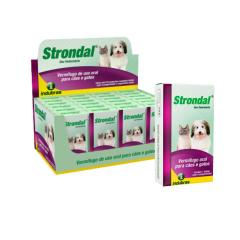 STRONDAL VERMIFUGO P/CAES E GATOS C/4 COMPRIMIDOS LOT003/25